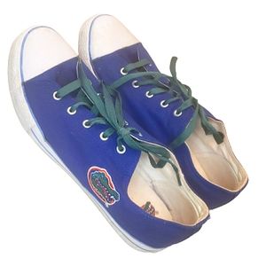 Florida Gators Low Top Canvas Chucks Sneakers  Men's size 9.5M Women's 11.5M